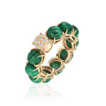 Le Bonbon Malachite and Diamond Ring