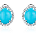 Le Bonbon Arizona Turquoise and Diamond Earrings