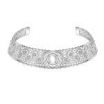 Silver and White Gold Diamond Choker Necklace