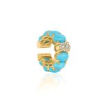 Le Bonbon Turquoise and Diamond Ear Cuff