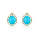 Le Bonbon Arizona Turquoise and Diamond Earrings