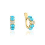 Le Bonbon Turquoise and Diamond Earrings