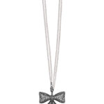 Silver Key Charm with Pearls and Lab-Grown Diamonds