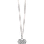 Silver Key Charm with Pearls and Lab-Grown Diamonds