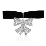 Silver and White Gold Diamond Choker