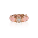 Le Bonbon Pink Opal and Diamond Ear Cuff