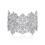 Silver and White Gold Diamond Bracelet